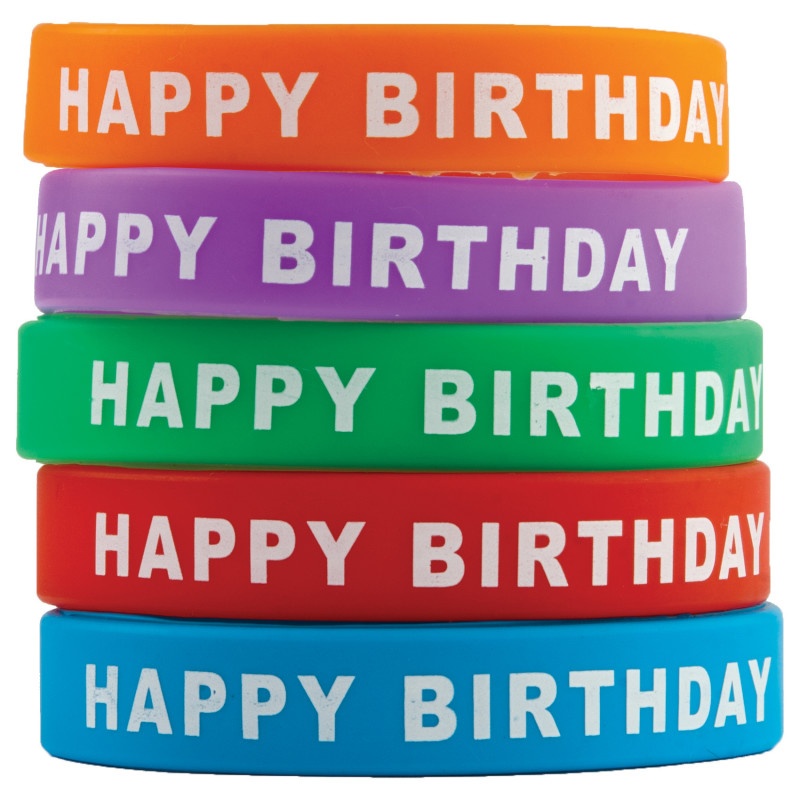 Happy Birthday Wristbands 10/Pk