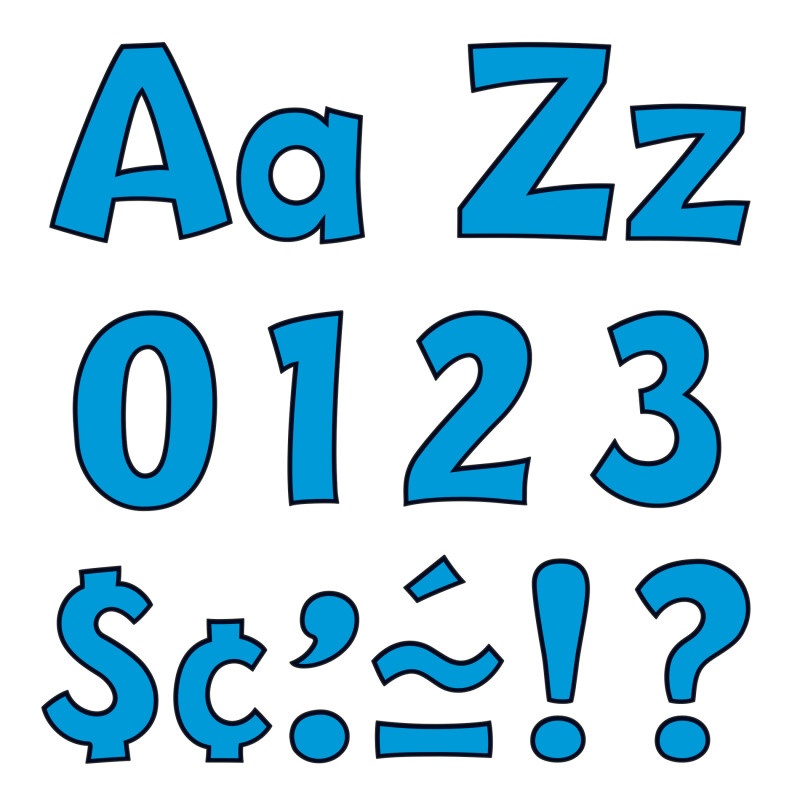Ready Letter 4 Inch Playful Blue Uppercase & Lowercase Combo