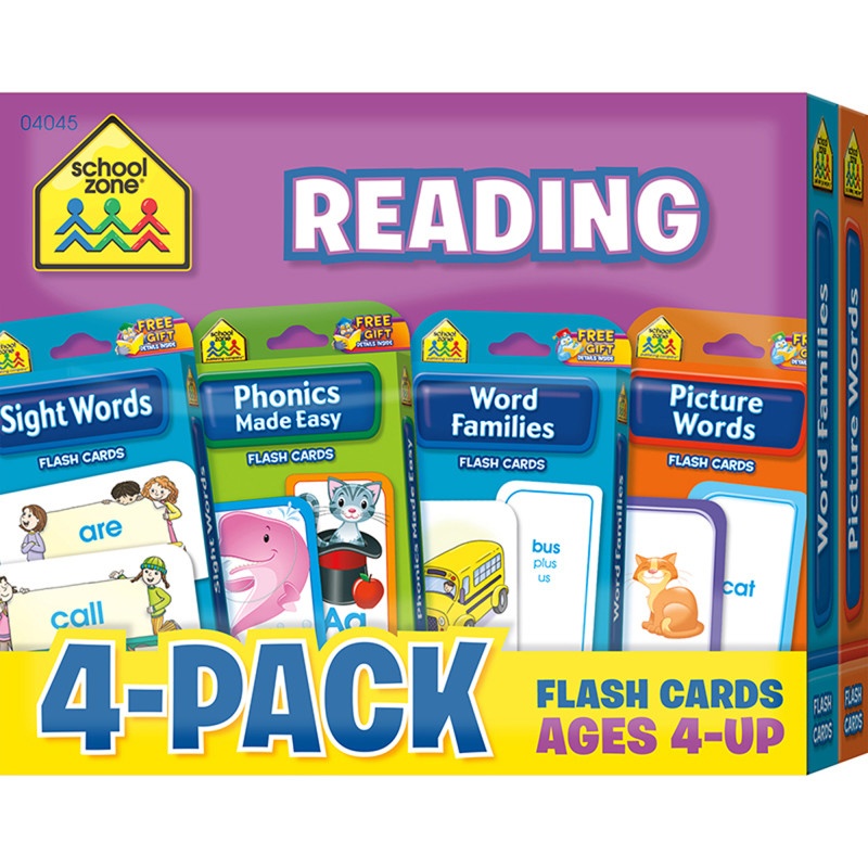Reading Flash Cards 4 Pk