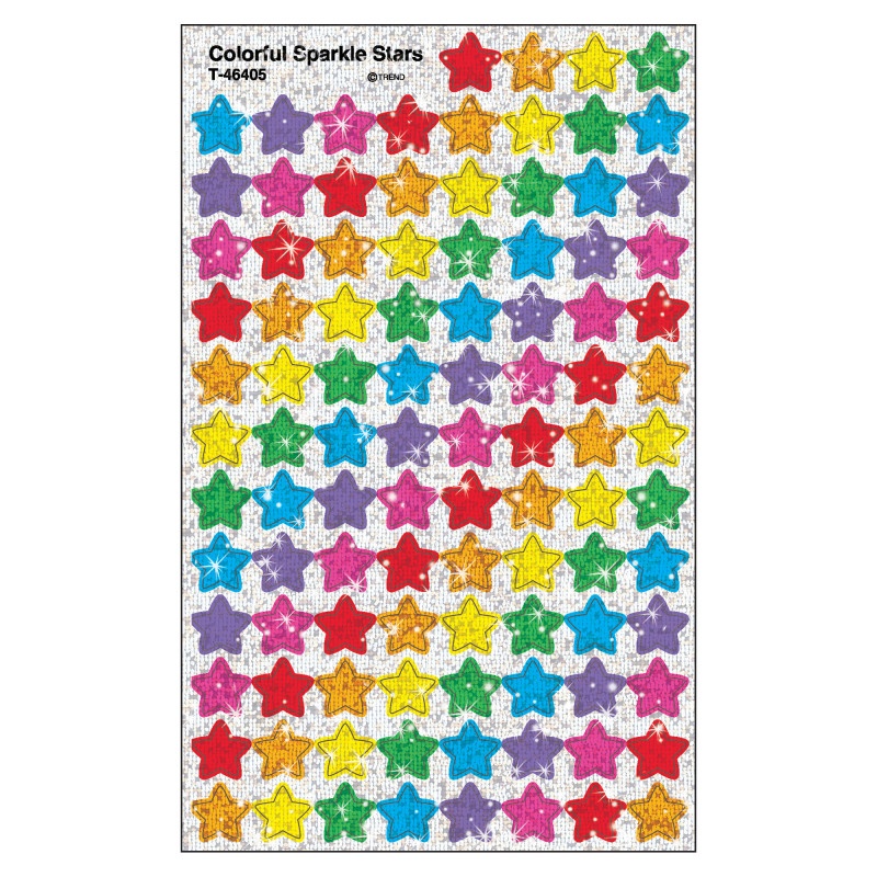 Supershapes Colorful Sparkle 400/Pk Stars