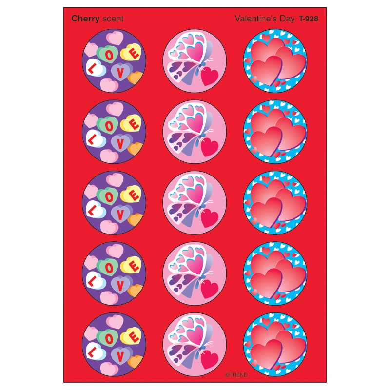 Stinky Stickers Valentines Day 60Pk Cherry Acid-Free
