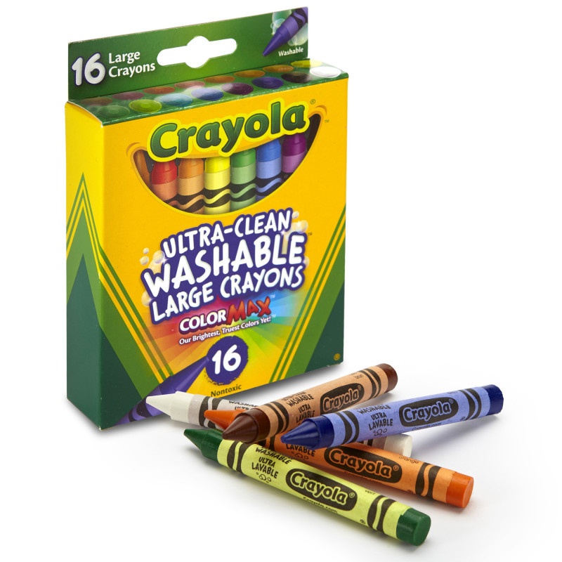 Crayola Washable Crayons 16Ct Large