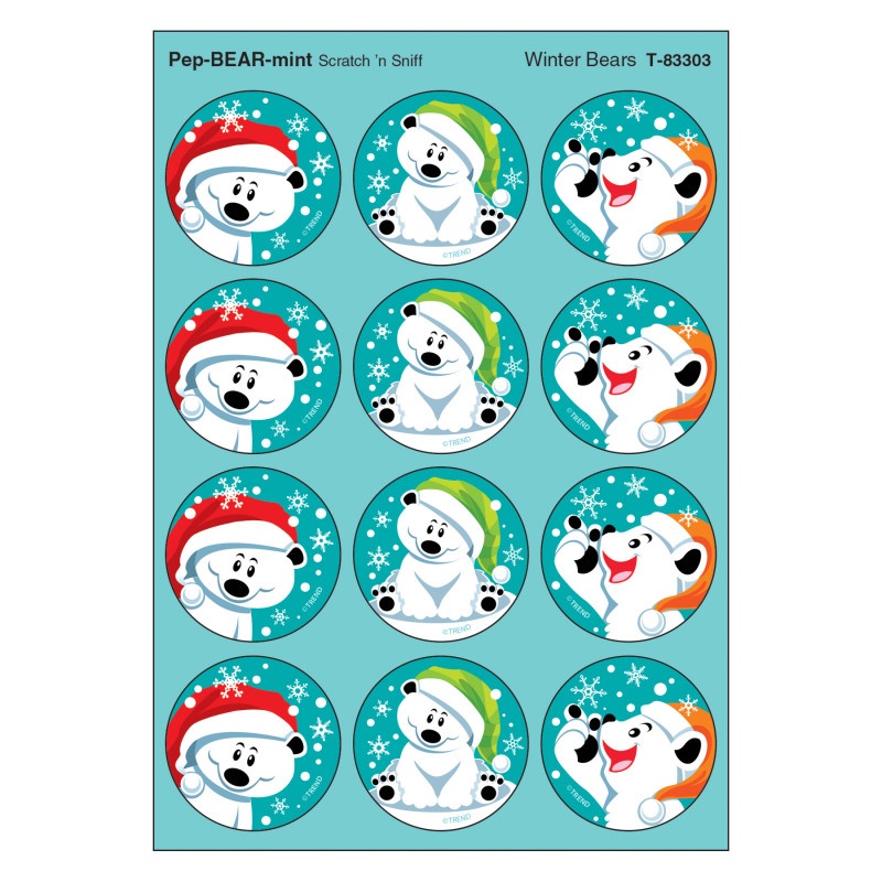Winter Bears/Pepbearmint Stinky Stickers
