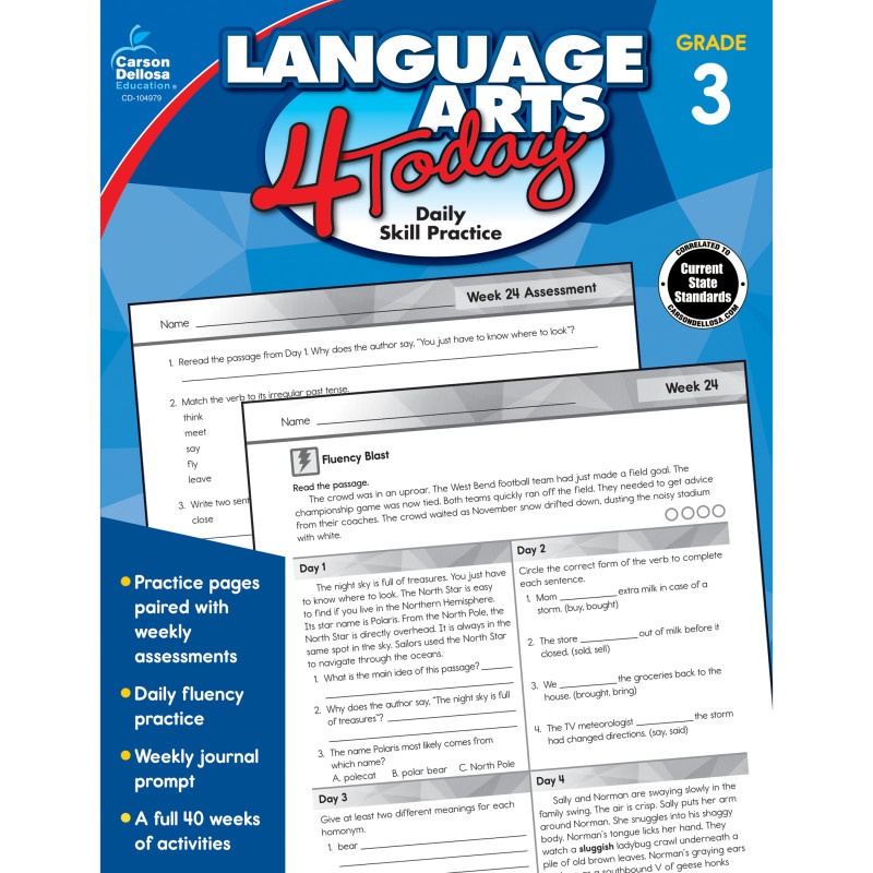 Language Arts 4 Today Grade 3 Workbook