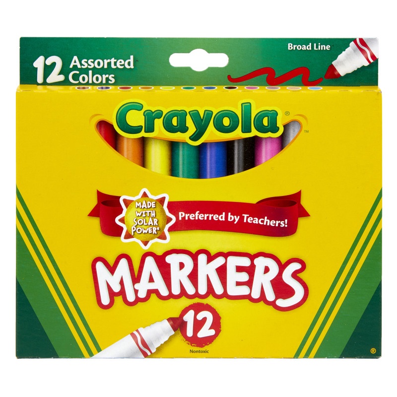 Crayola Markers 12Ct Asst Colors Conical Tip