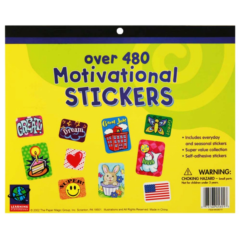 Jumbo Sticker Books 480 Ct Motivational