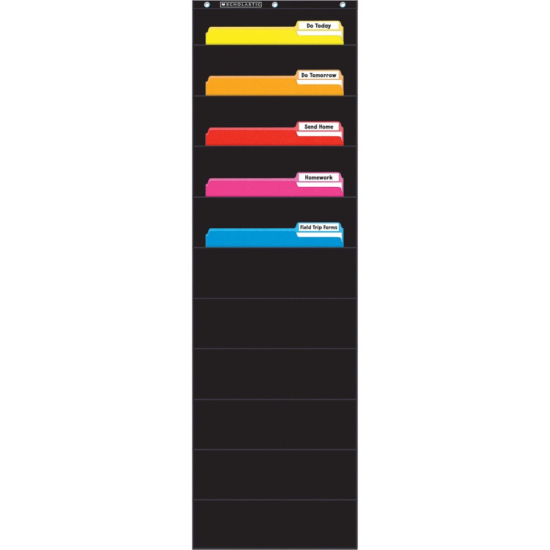 File Organizer Black Pocket Chart