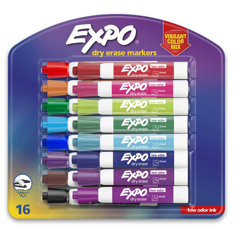 16Ct Expo Vibrant Dry Erase Markers
