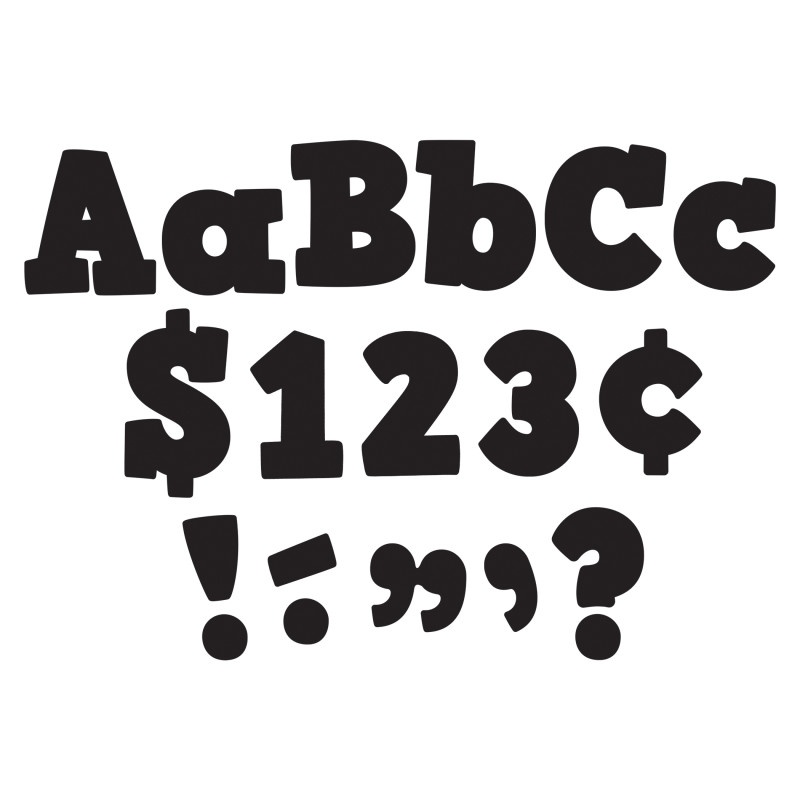 Black Bold Block 4 In Letters Combo Pack