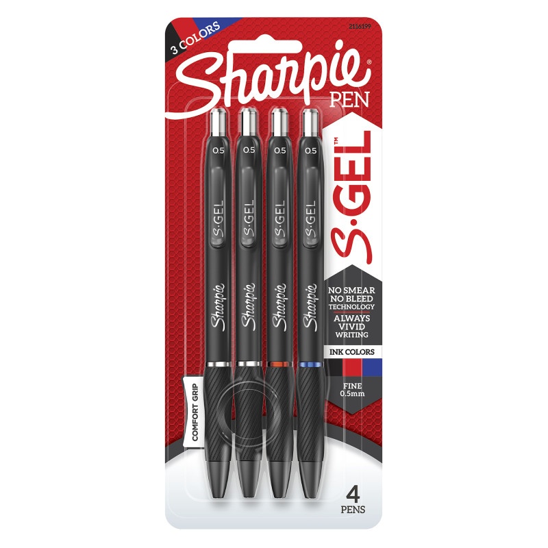 4Ct Sharpie S-Gel Pens 0.5Mm