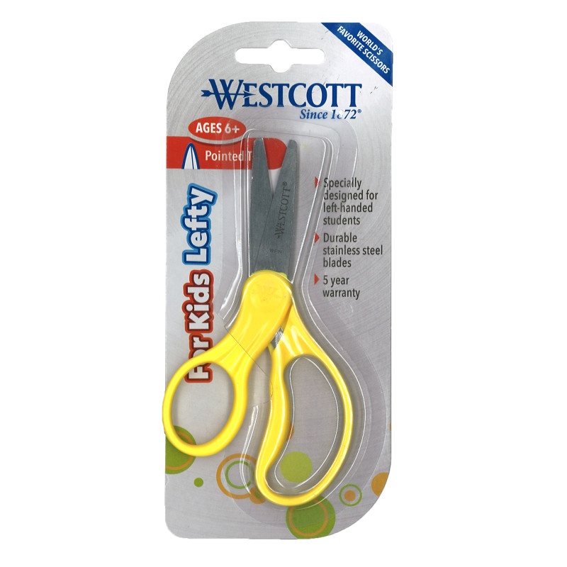 Lefty Scissors 5In Pointed Assorted Colors
