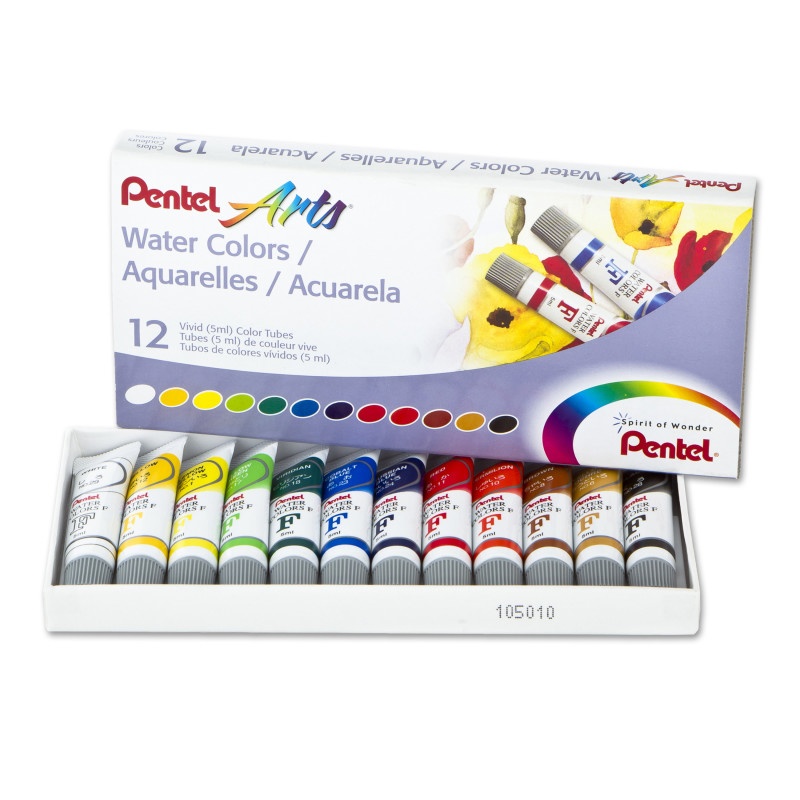 12 Color Pentel Arts Watercolor Set