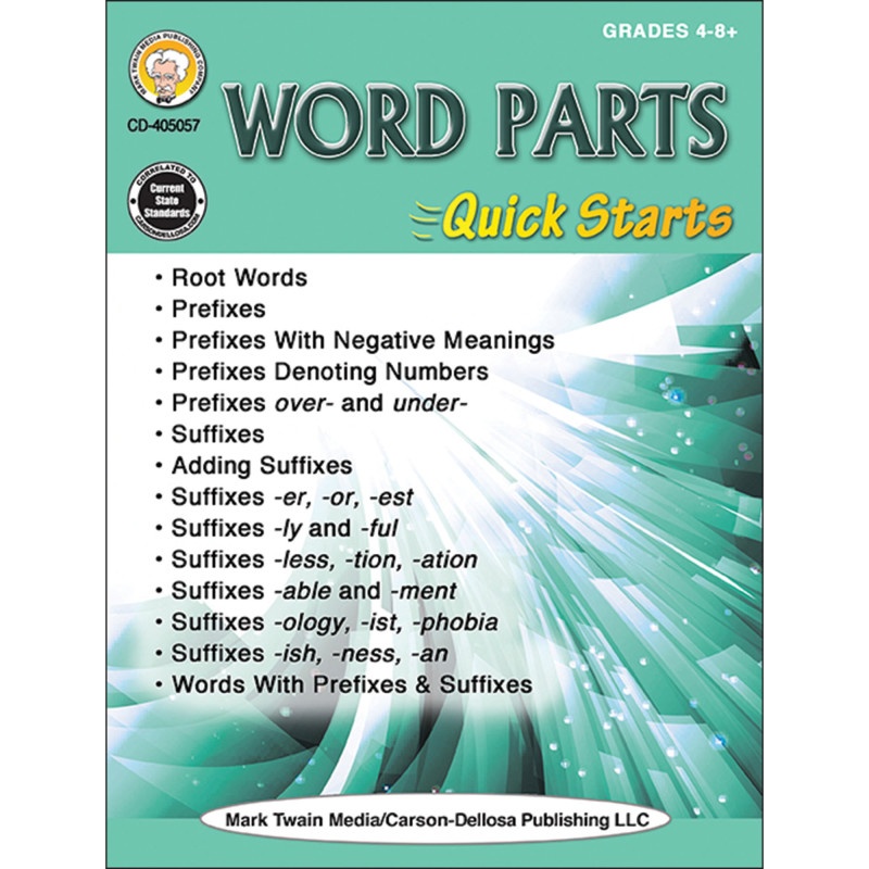 Word Parts Workbook Gr 4-8+ Quick Starts