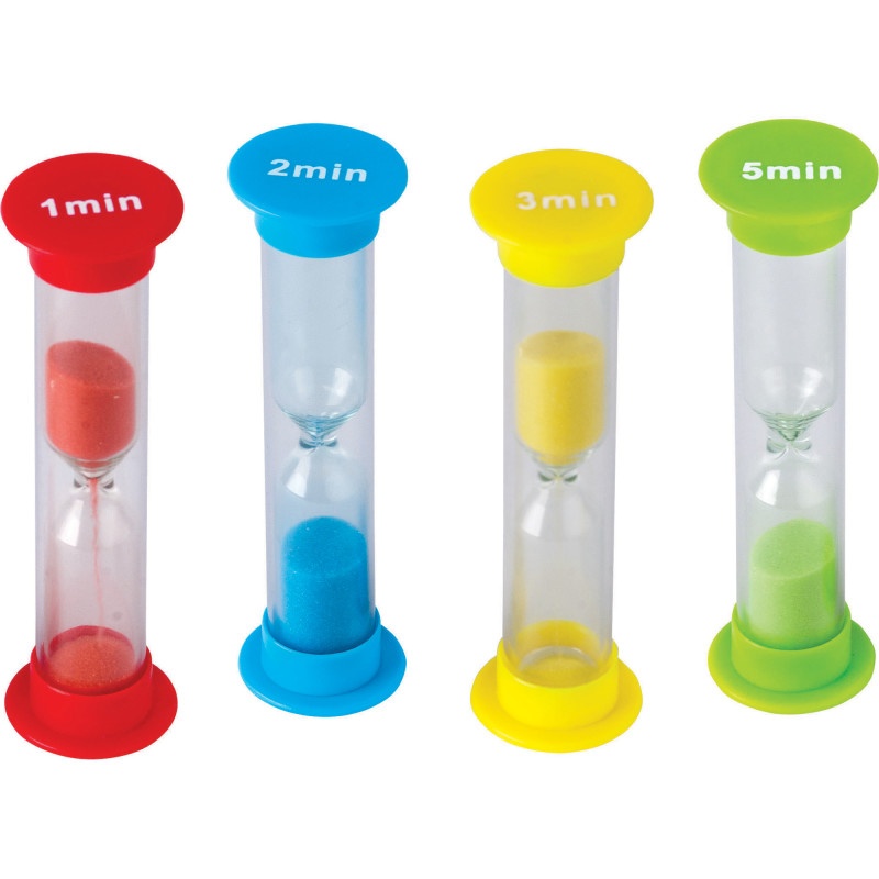 Small Sand Timers Combo Pack 1 Each Of 1 2 3 & 5 Minute Timers