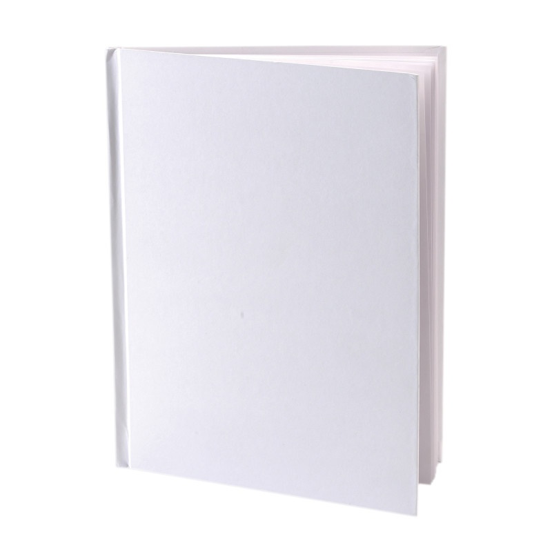 White Hardcover Blank Book 8-1/8X6-3/8