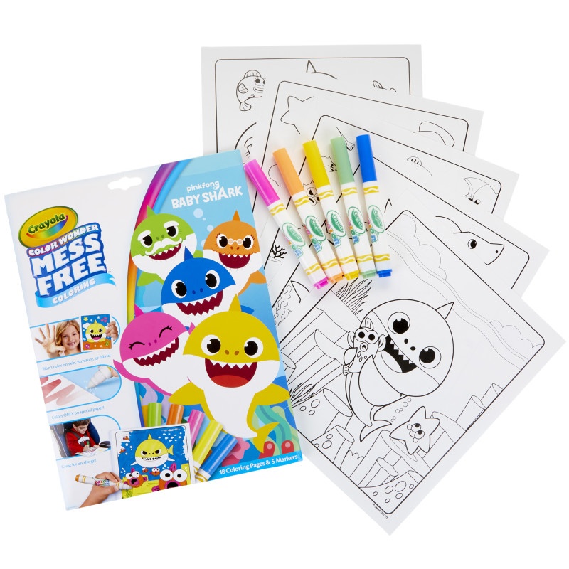 Coloring Pad & Markers Baby Shark Color Wonder