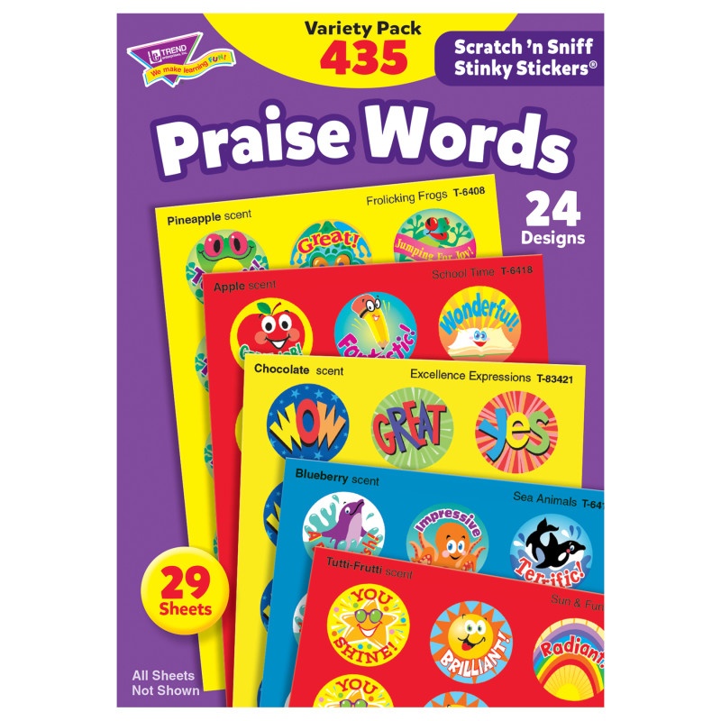 Stinky Stickers Praise Words 435/Pk Jumbo Acid-Free Variety Pk