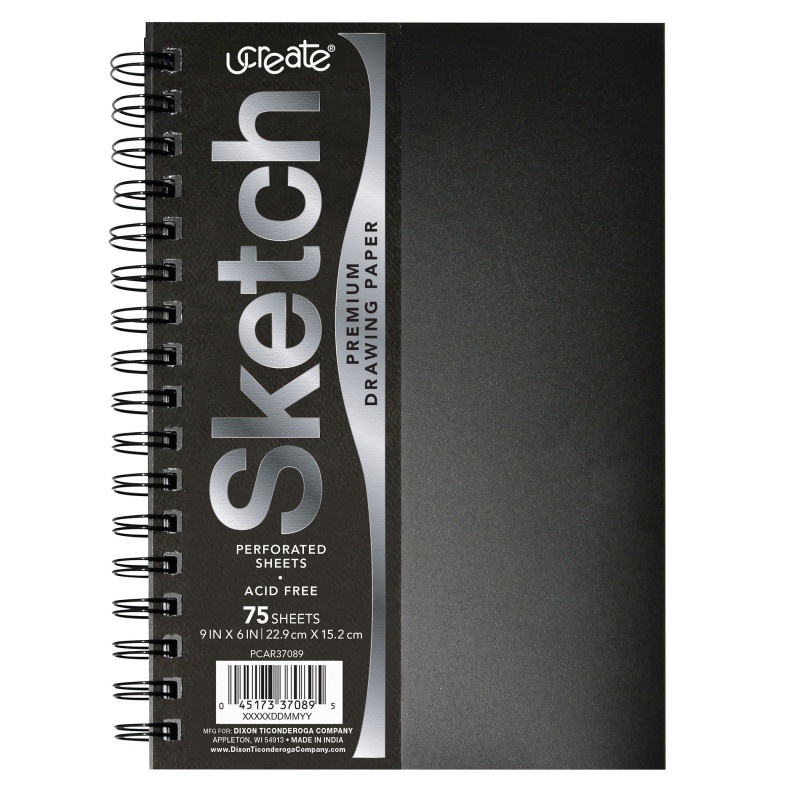Poly Cover Sketch Book Heavyweight 9In X 6In 75 Sheets