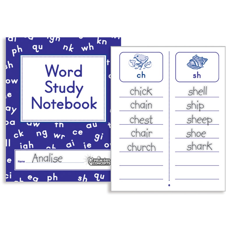 Word Study Notebook 20/Pk