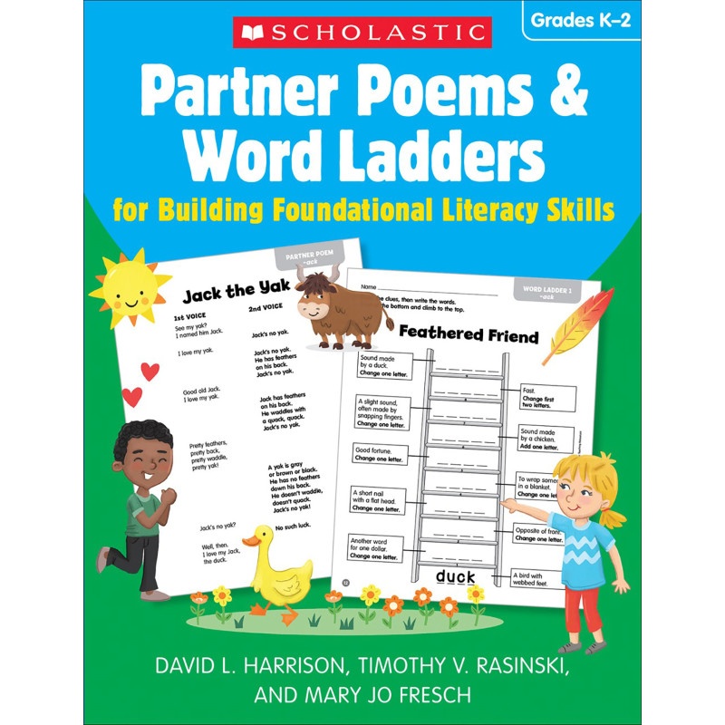 Partner Poems & Word Ladders Gr K-2 Build Foundational Literacy Skills