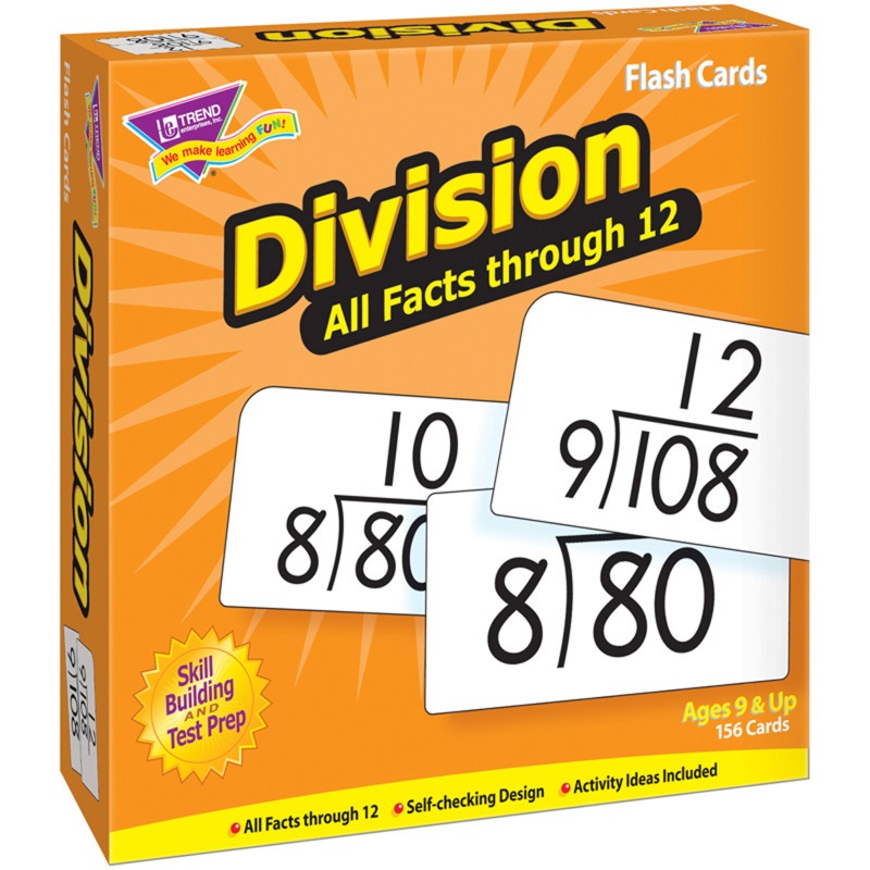 Flash Cards All Facts 156/Box 0-12 Division