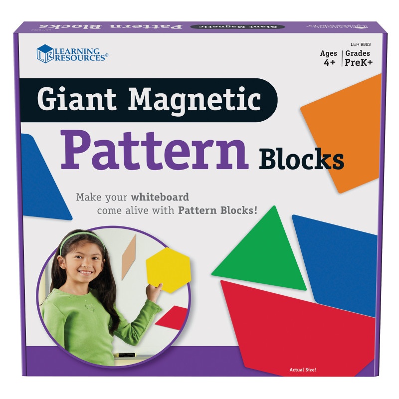 Giant Magnetic Pattern Blocks Set Of 47