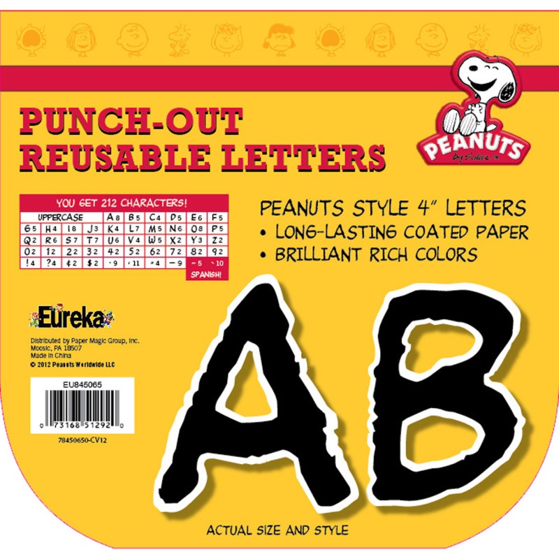 Peanuts Black Deco Letters