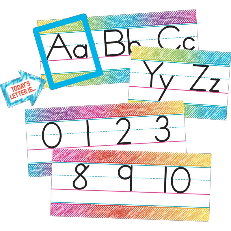 Colorful Scribble Alphabet Line Bbs