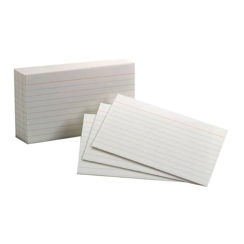 Oxford Index Cards 3X5 Ruled White 100 Per Pack