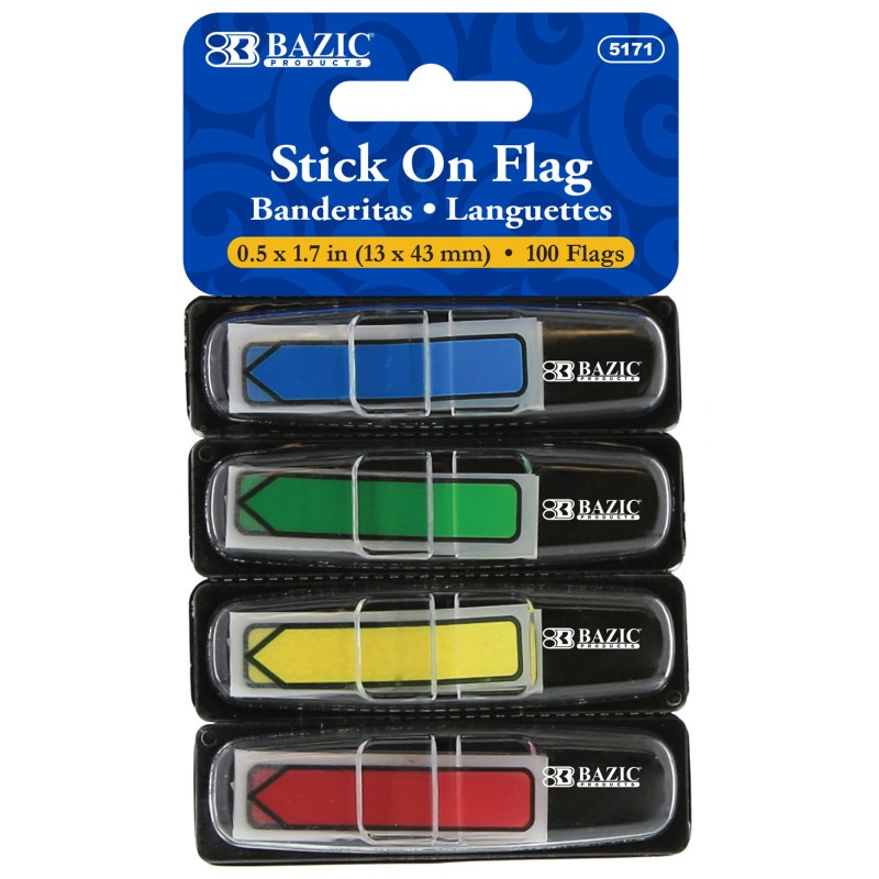 1/2Ft Arrow Flags 100Ct Stick On Flags