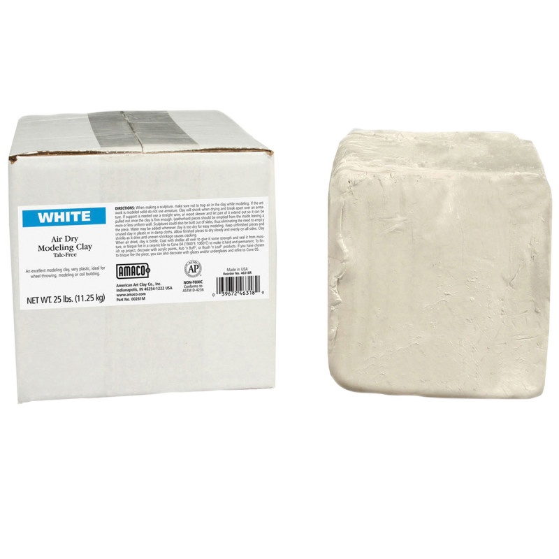 Amaco Air Dry Clay White 25 Lb