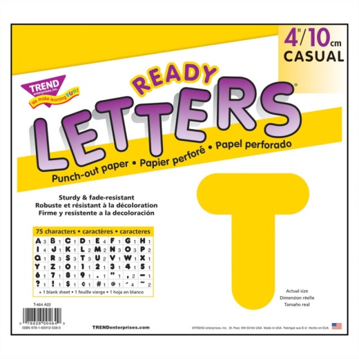 Ready Letters 4 Inch Casual Yellow