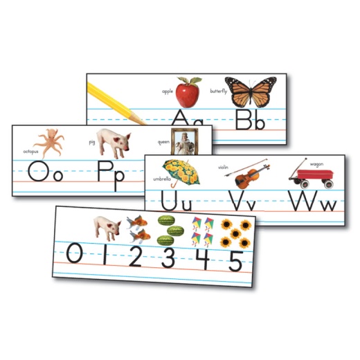 Traditional Manuscript Bulletin Board Set for Preschool to 2nd Grade