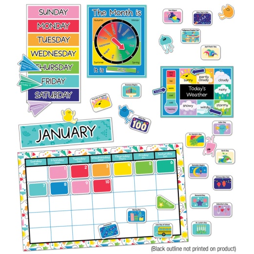 Happy Place Calendar Bulletin Set
