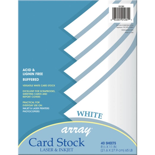 White Card Stock 40 Sheet Pack