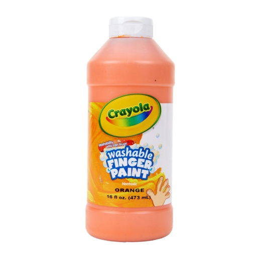 Washable Fingerpaint 16Oz Orange - Crayola
