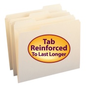 Smead File Folder, Reinforced 1/3-Cut Tab, Letter Size, Manila, 100 Per Box (10334)