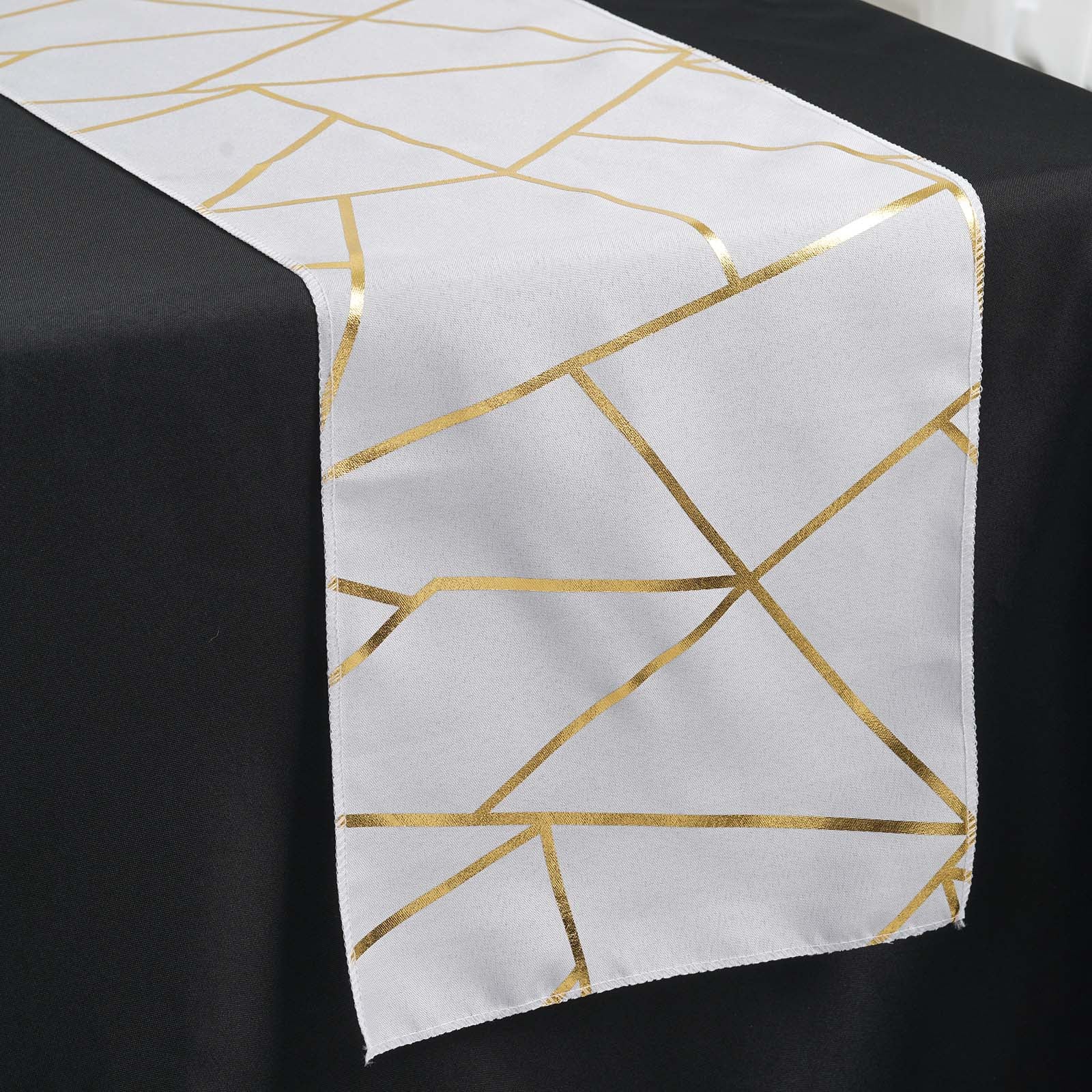 Rose Gold Glamorous Honeycomb Print Table Runner, Disposable Paper Table  Runner - Geometric Hexagon Design 9ft