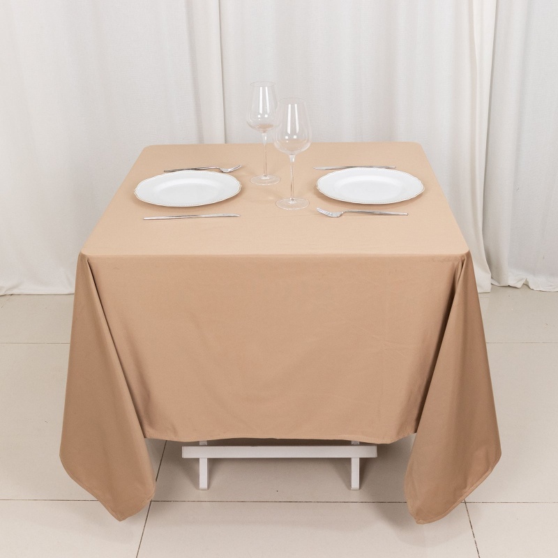 Nude Premium Scuba Square Tablecloth, Wrinkle Free Polyester