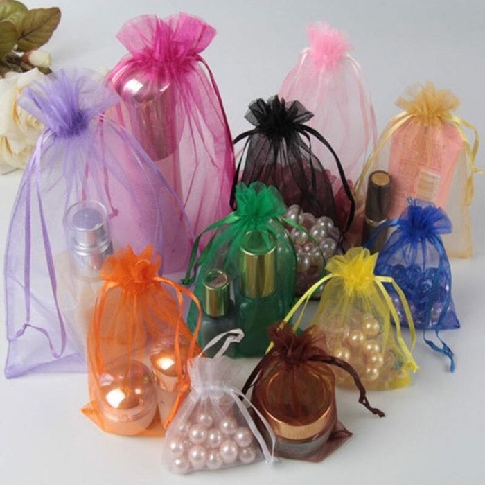 Pink Tulle Ribbon Goodie Bags