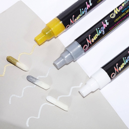 3 Pack Erasable Liquid Chalk Marker Point Pens For Blackboard