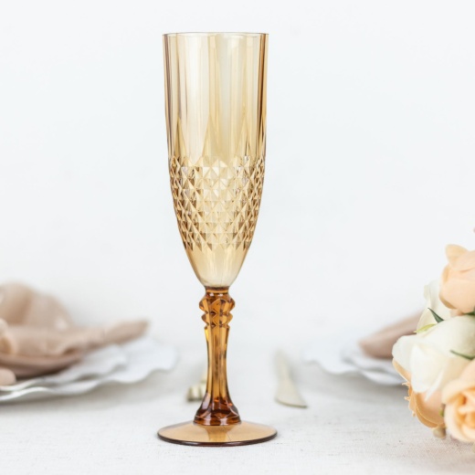 8oz Elegant Crystal Cut Plastic Wine Goblets, Crystal Clear, Fancy Wine  Glasses, Disposable Plastic Stemware, Wedding & Party Supplies 