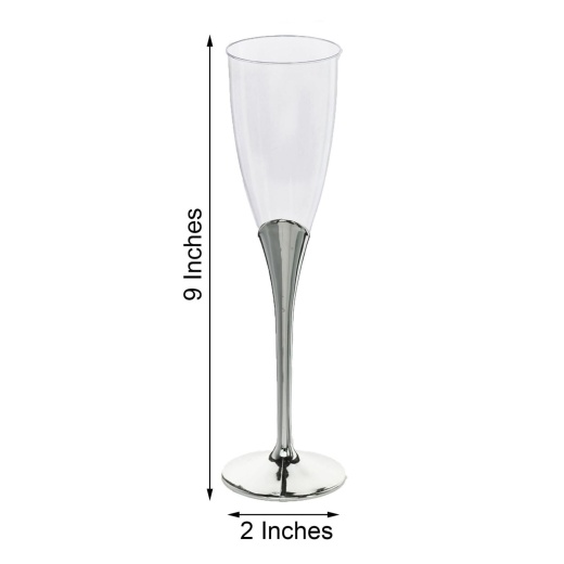 5oz. Clear Plastic Square Champagne Flutes 6Pk., Size: One Size