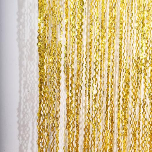 Sparkling Streamers: Add Glamour to Your Celebrations with Fringe Curtain Party  Decor - blue 