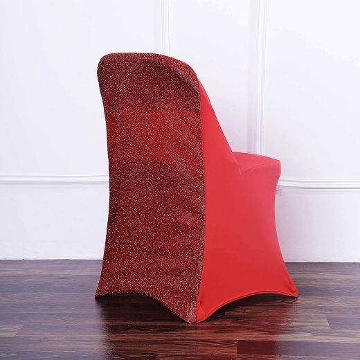 Red folding chair online covers