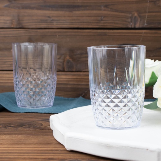 Reusable Plastic Cup, Unbreakable Drinking Glasses 16 OZ, Reusable