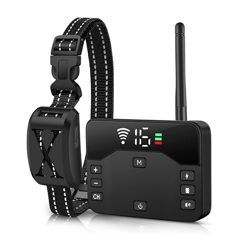 Imountek 2 In 1 Wireless Electric Dog Fence Waterproof Pet Shock Boundary Containment System Electric Training Collar For Small Medium Large Dogs