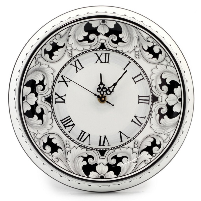 Deruta Vario Nero: Round Wall Clock