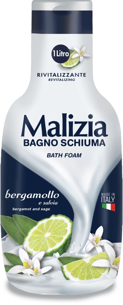Malizia Bath Foam Bergamot and Sage 1000 Ml