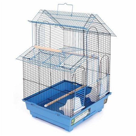 House Style Bird Cage - Blue